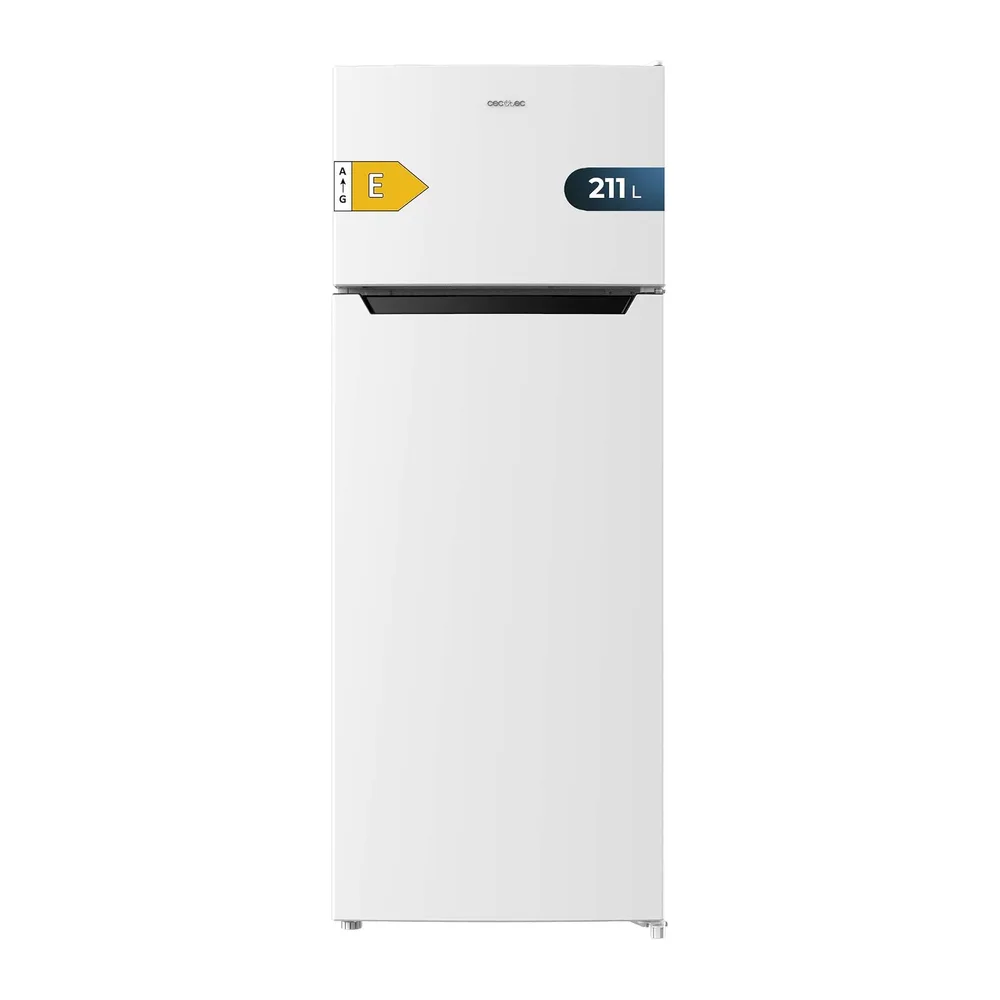 Cecotec Frigorífico 2D Bolero CoolMarket 2D 211 White E. Motor Defrost Frigorífico 2 Puertas Blanco 143X54Cm