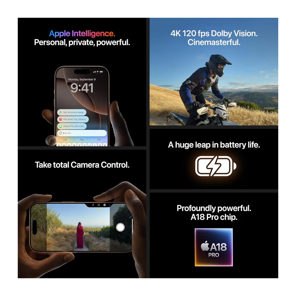Apple iPhone 16 Pro Max, 512GB, Titanio Negro (Reacondicionado) — 5