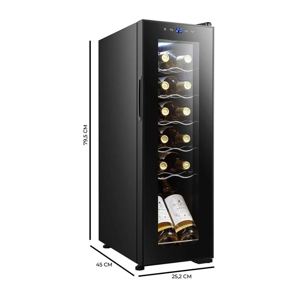 Cecotec Vinoteca Nevera para Vinos 12 Botellas Bolero GrandSommelier 1250 CoolCrystal Compressor. Libre — 2