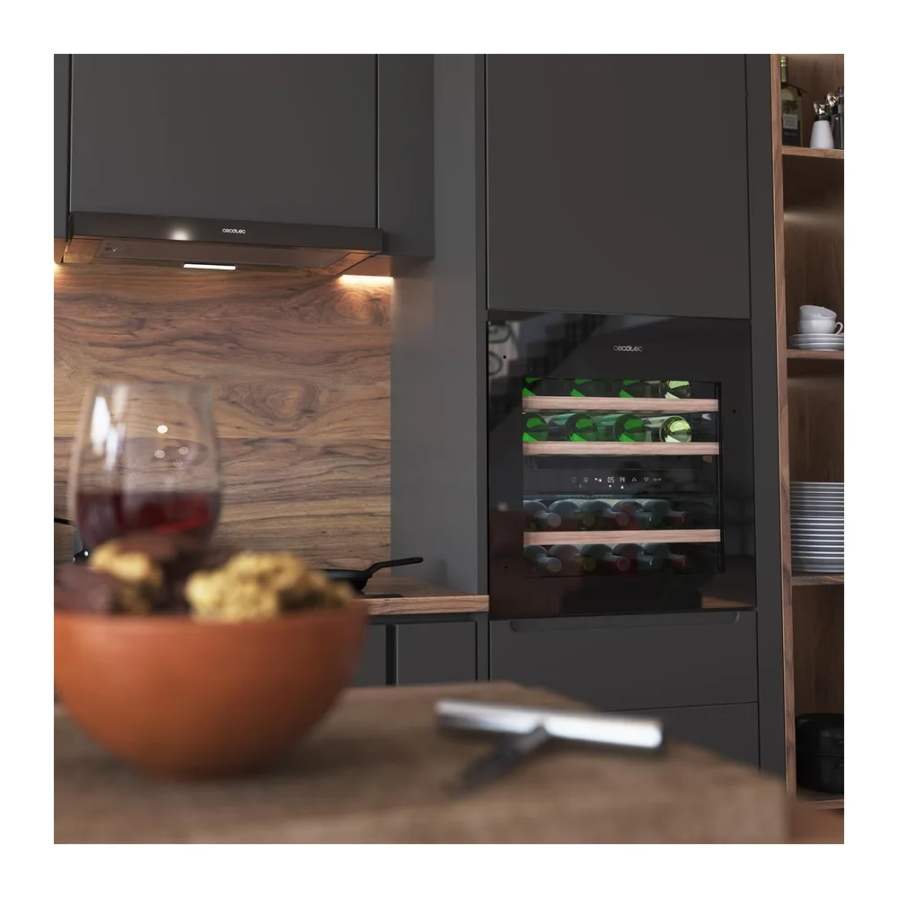 Cecotec Vinoteca Integrable con Compresor 36 Botellas GrandSommelier Duo 36000 Touch Black Compressor. — 4
