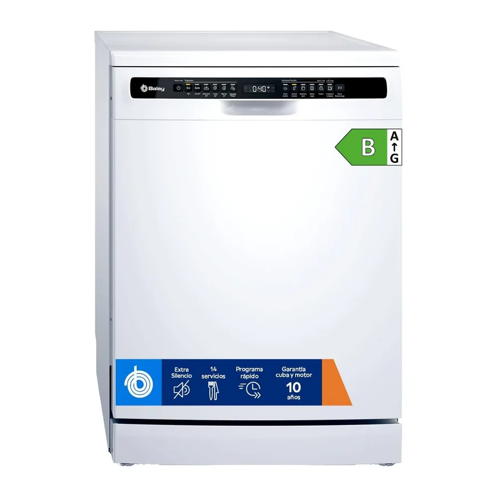 Balay, Lavavajillas, 14 servicios, Media Carga, blanco, 3VS6361BP [Clase de eficiencia energética B]