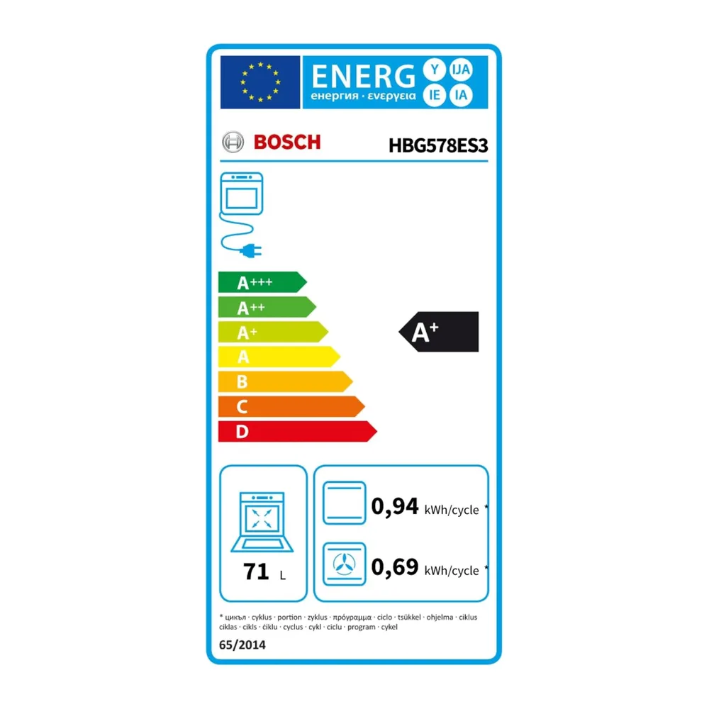 Bosch, Horno Multifunción, Serie 6, Pirólisis, AirFry, Acero, HBG578ES3 [Clase de eficiencia energética A+] — 6