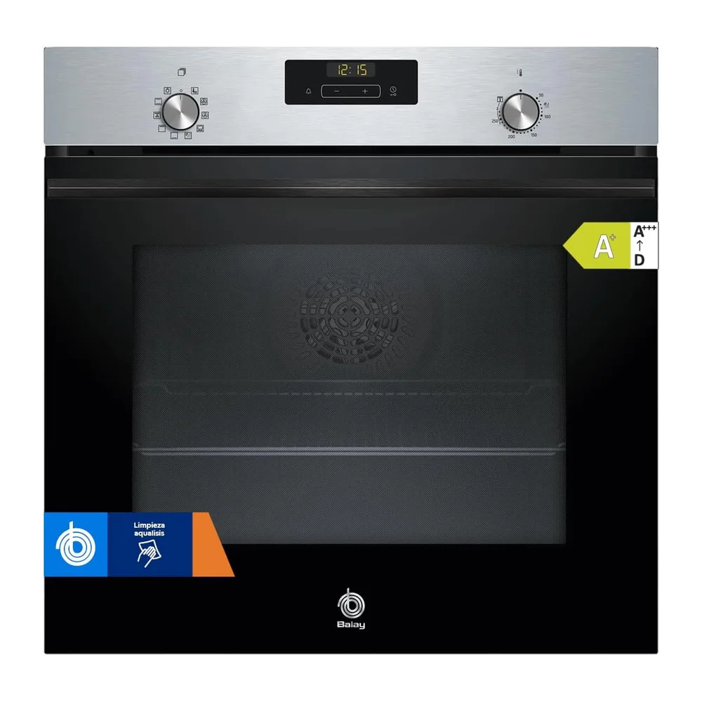 Balay, Horno multifunción, Aqualisis, Cristal negro, 3HB4131X3 [Clase de eficiencia energética A+]