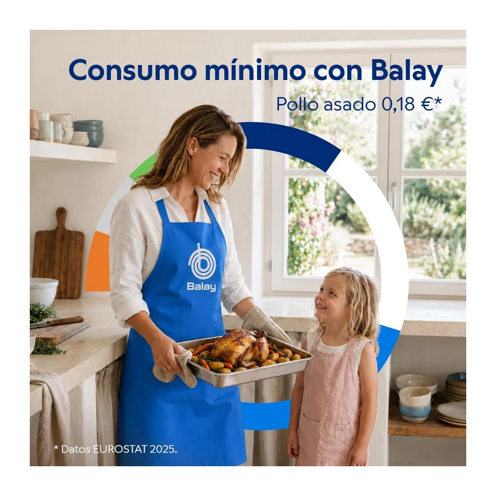 Balay, Horno multifunción, Aqualisis, Cristal negro, 3HB4131X3 [Clase de eficiencia energética A+] — 5