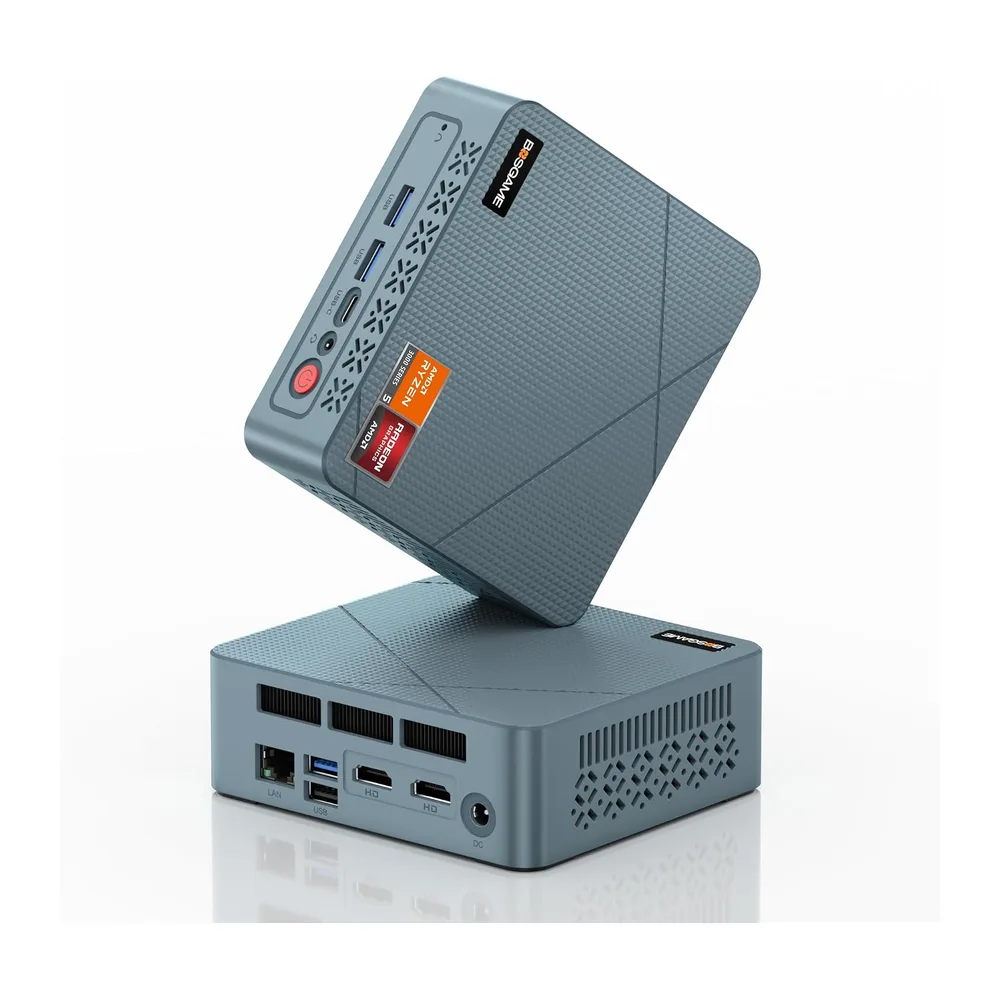 BOSGAME Mini PC E2 Air, AMD Ryzen 5 3501U(hasta 3.7GHz), 8GB RAM, 256GB SSD
