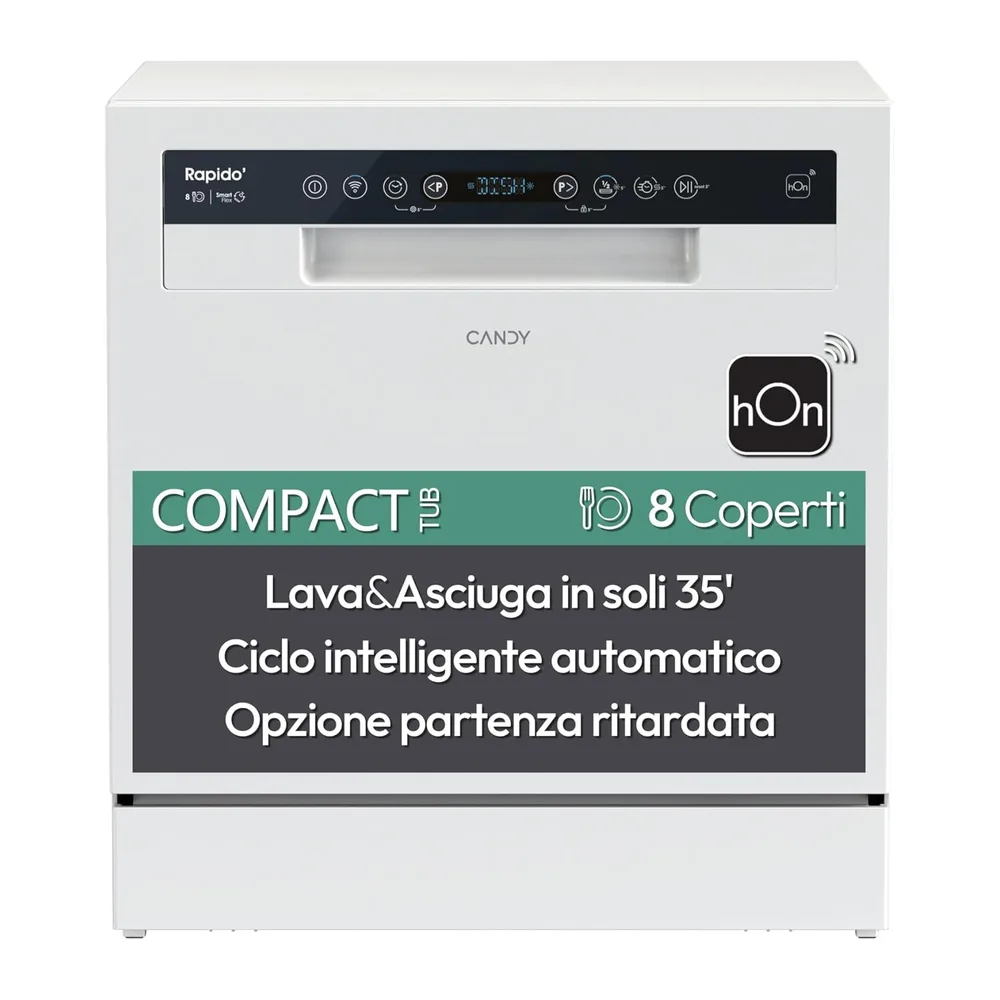 Candy Rapido' CP 8F9FFW Lavavajillas compacto