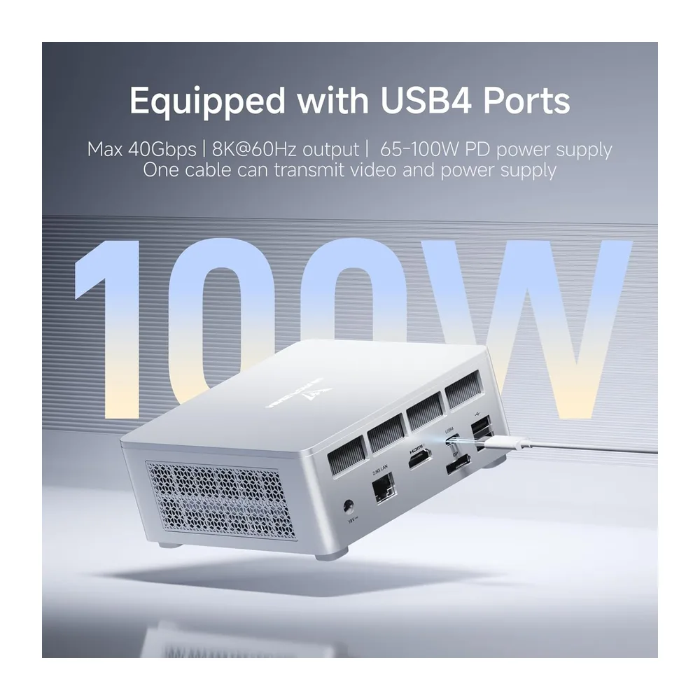 MINISFORUM UM870 Slim Mini PC, Mini Computadora AMD Ryzen 7 8745H (8C/16T, hasta 4,9 GHz), 32 GB DDR5 RAM y 1 — 6