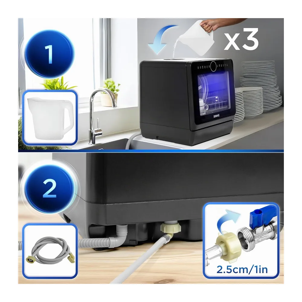 Duronic DW5 BK Mini Lavavajillas Portátil — 3