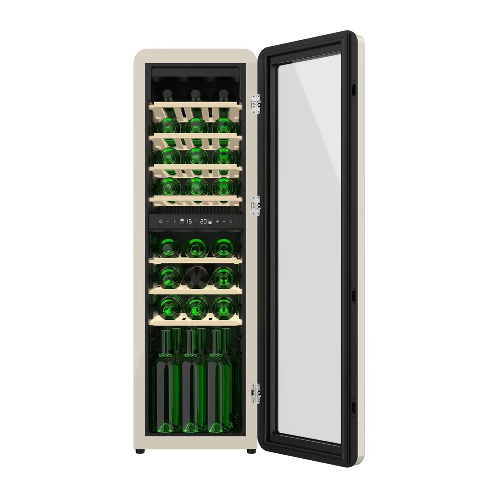 Cecotec Vinoteca 30 Botellas Retro Bolero Grandsommelier Origin Duo 30 Hit Beige. Acabado En Negro Con 2 — 3
