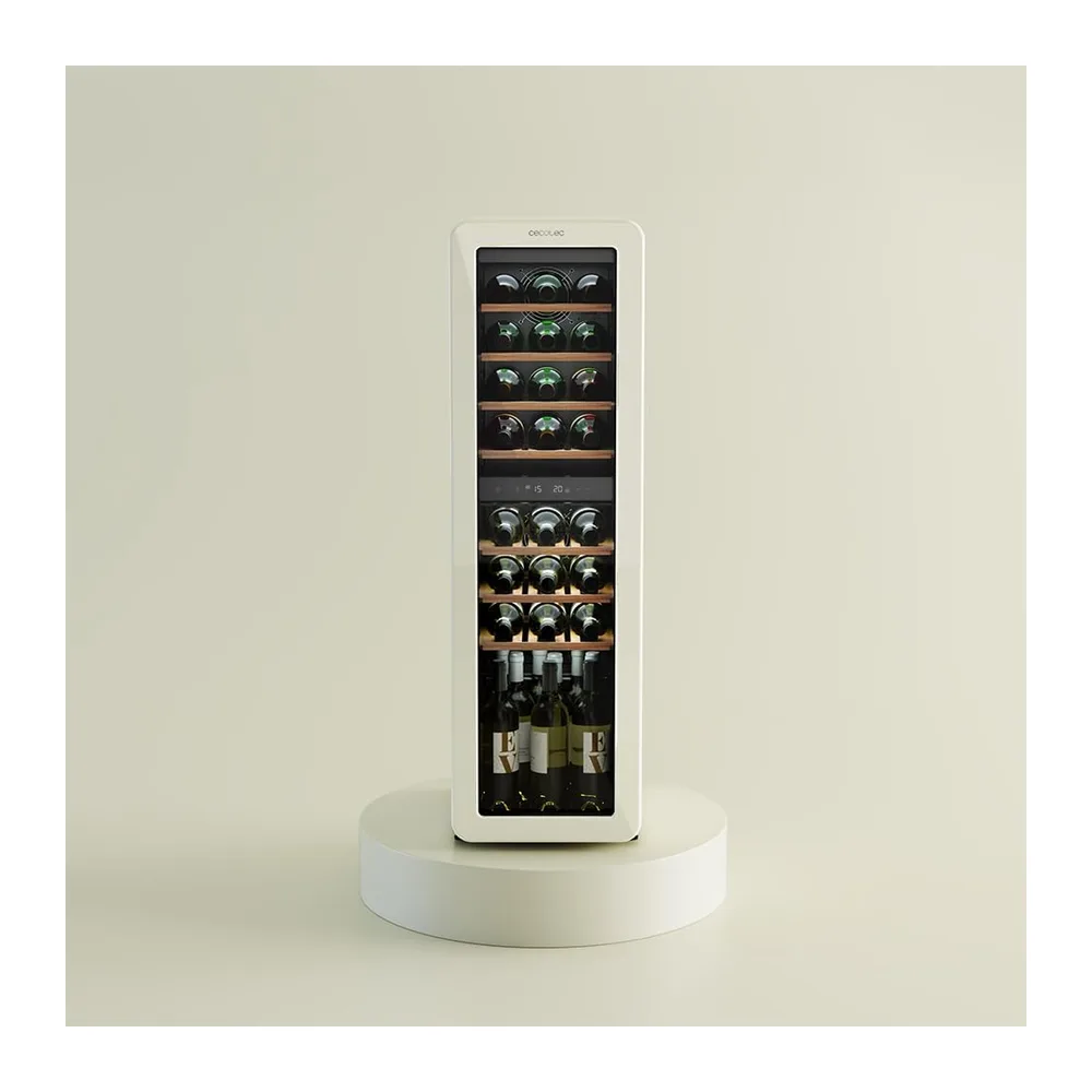 Cecotec Vinoteca 30 Botellas Retro Bolero Grandsommelier Origin Duo 30 Hit Beige. Acabado En Negro Con 2 — 4