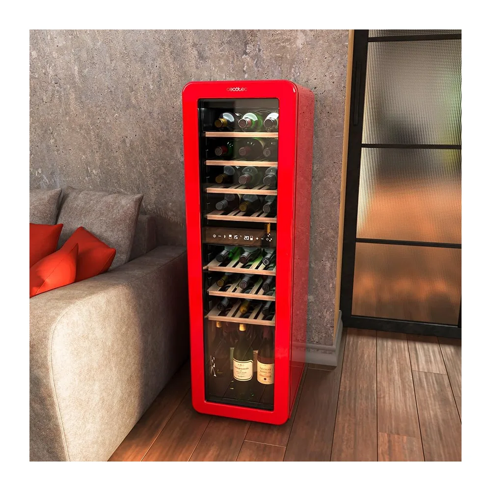 Cecotec Vinoteca 30 Botellas Retro Bolero Grandsommelier Origin Duo 30 Hit Beige. Acabado En Negro Con 2 — 5
