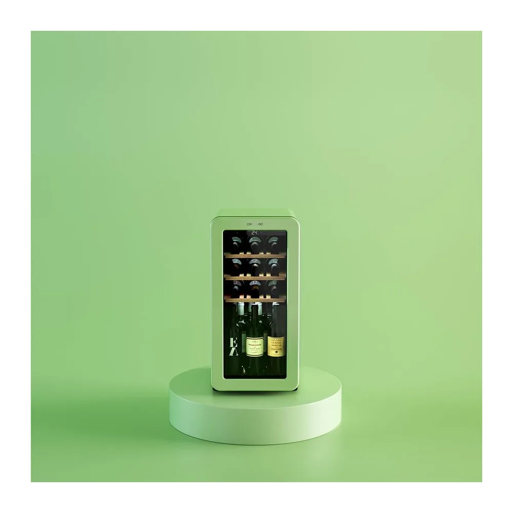 Cecotec Vinoteca 18 Botellas Retro Bolero Grandsommelier Origin 18 Hit Green. Acabado En Verde Con Control Led — 4