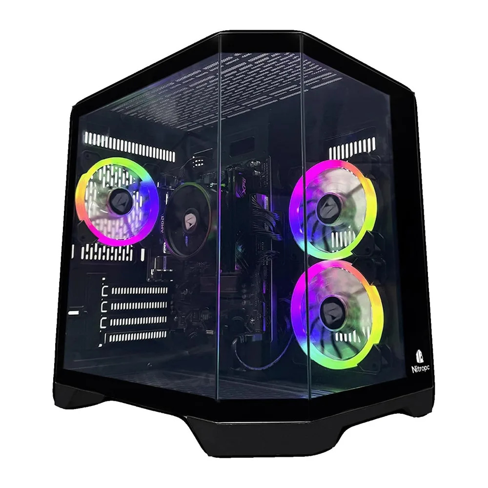 NitroPC - Pack Avanzado | PC Gaming Completo (AMD Ryzen 5 3400G 4/8 4.2GHz, RX Vega 11, RAM 16GB, M.2 1TB, — 2