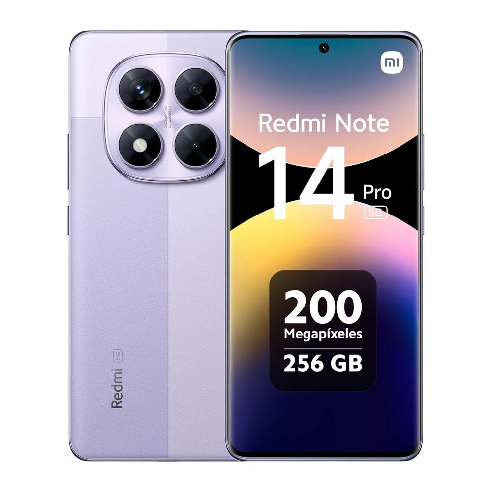 XIAOMI Redmi Note 14 Pro 5G - Smartphone de 8+256GB, Pantalla de 6.67" AMOLED FHD+ 120Hz, MediaTek Dimensity