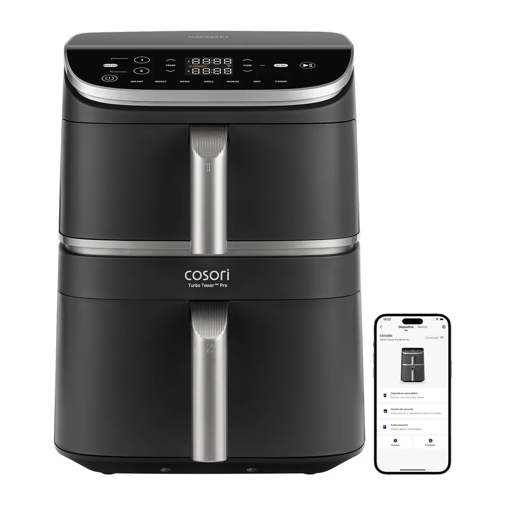 Cosori Freidora de Aire 10,8L Turbo Tower Pro Smart