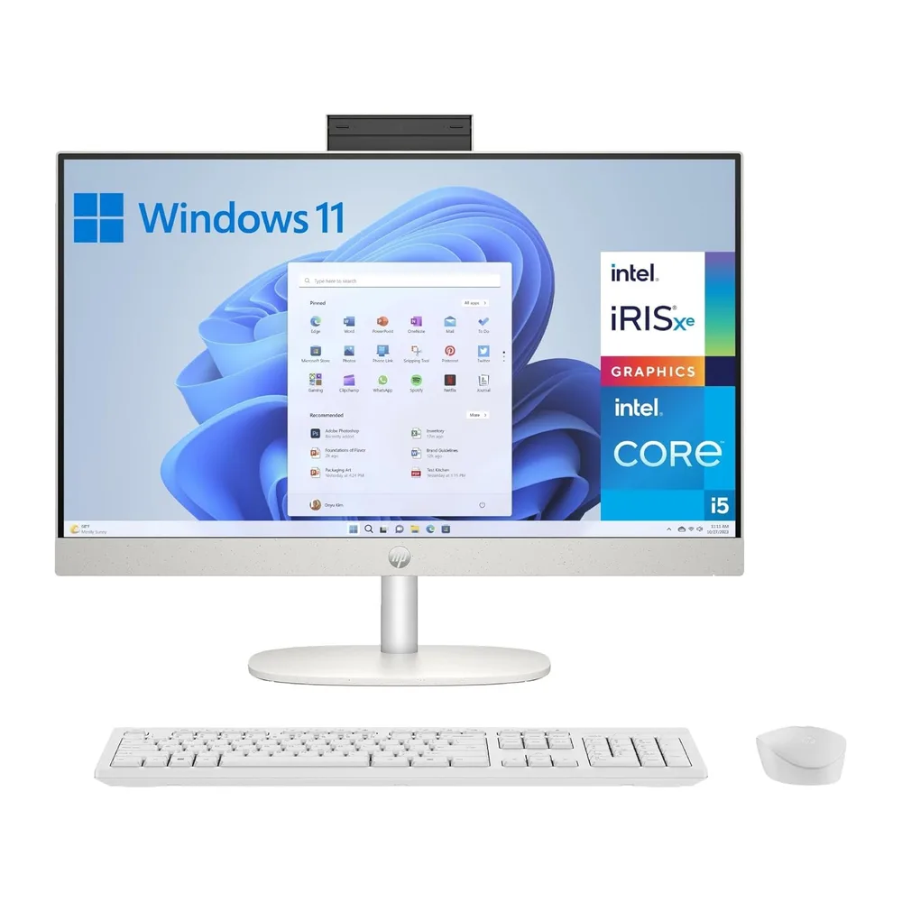 HP All-in-One 27-cr0073ns - Ordenador de sobremesa 27" Full HD con cámara, Teclado y ratón inalámbricos