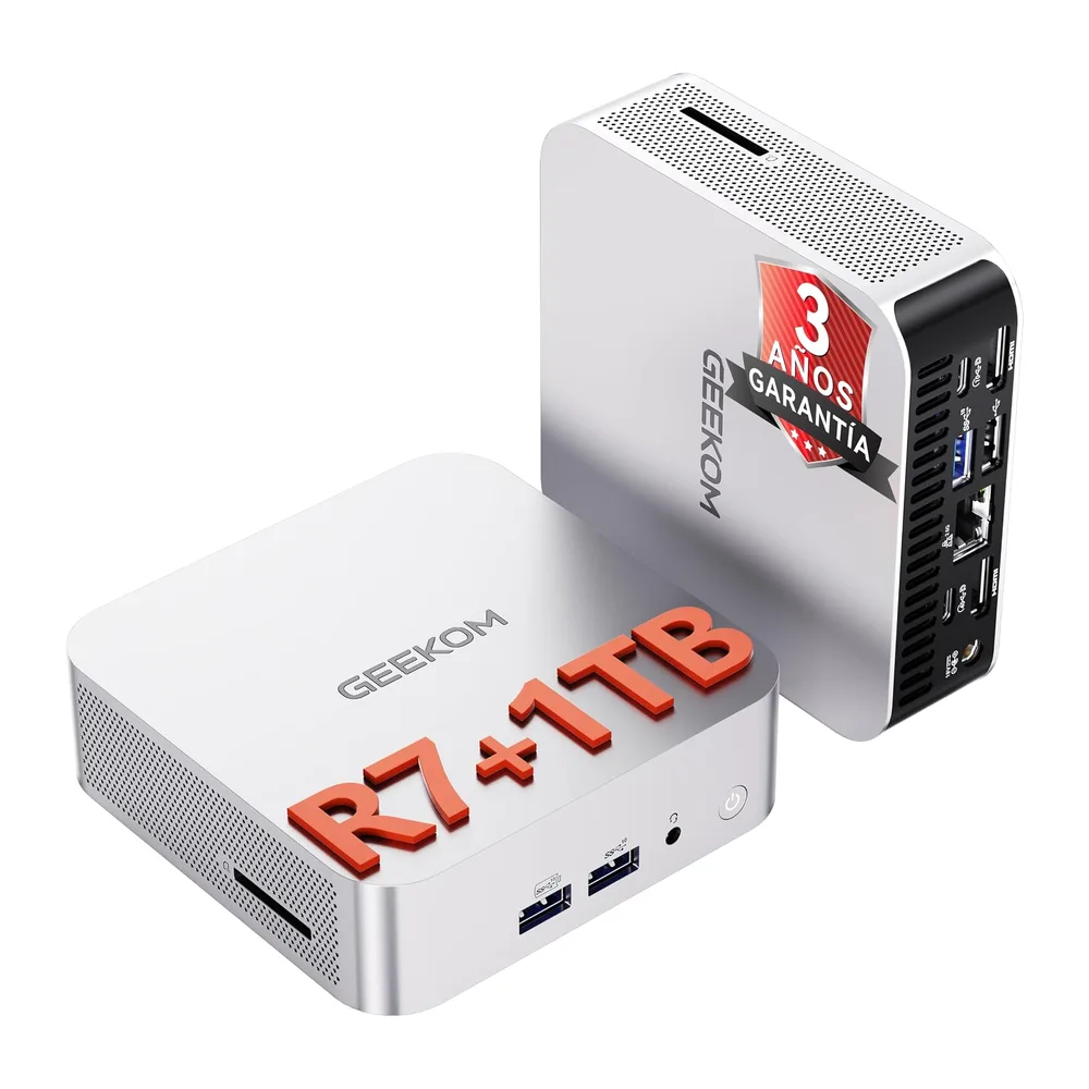 GEEKOM A6 Mini PC con AMD Ryzen 7 6800H, 1TB SSD + 16GB DDR5