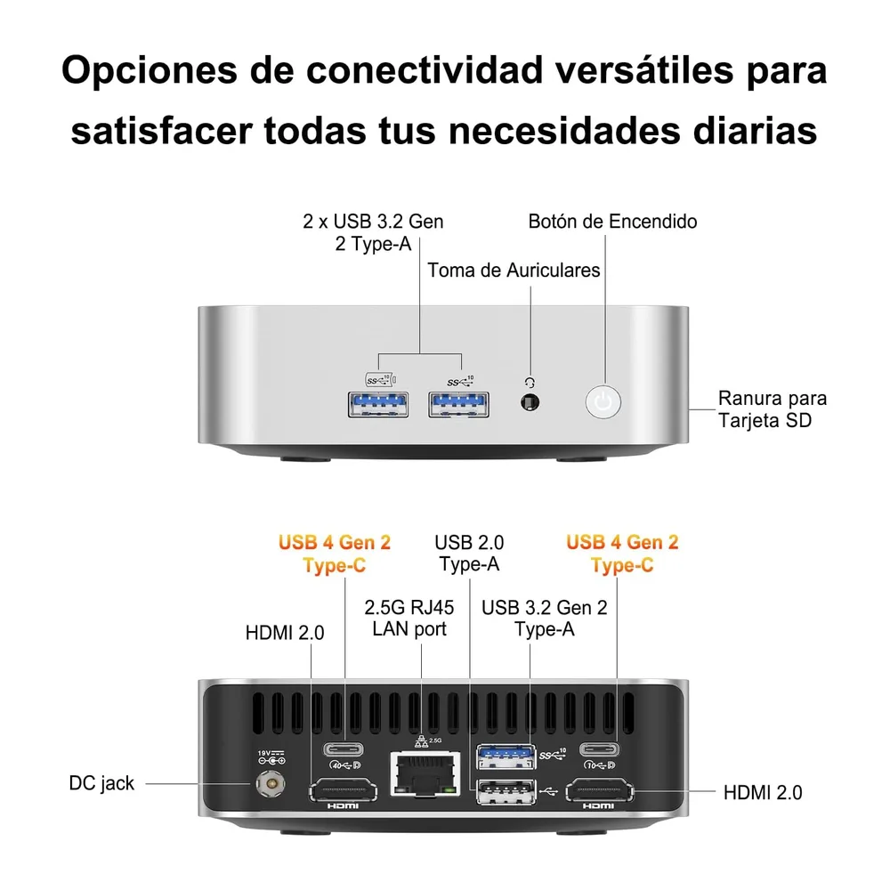 GEEKOM A6 Mini PC con AMD Ryzen 7 6800H, 1TB SSD + 16GB DDR5 — 5