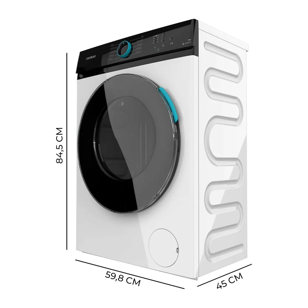 Cecotec Lavadora 8Kg Carga Frontal Bolero DressCode 8110 Inverter. 1200RPM — 2