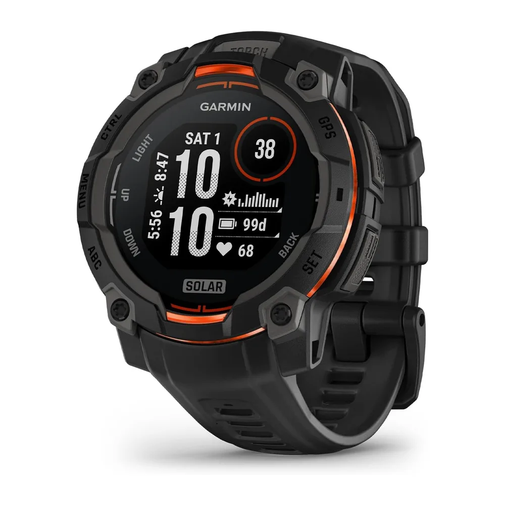 Garmin Instinct 3 Solar, Reloj Inteligente con GPS, Negro
