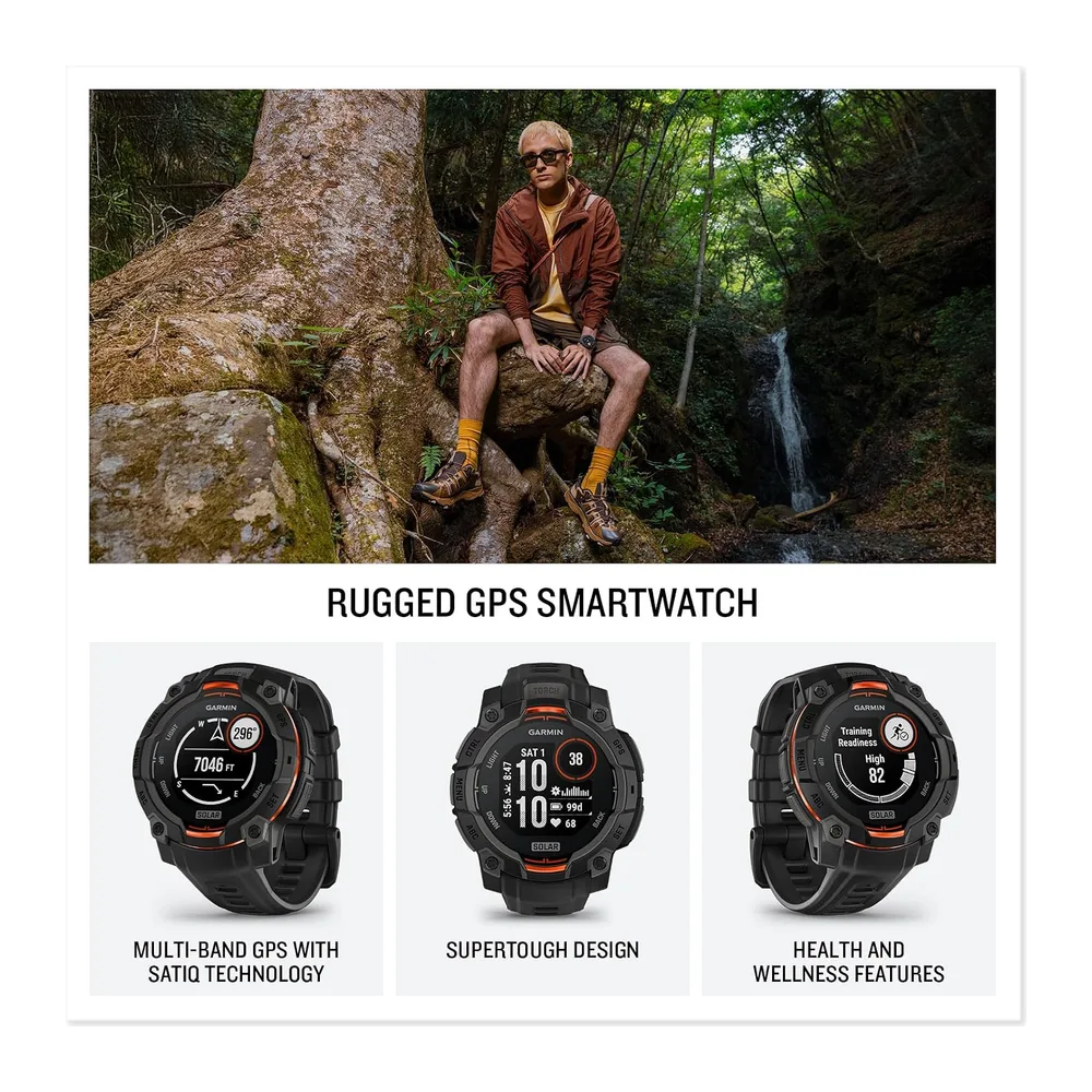 Garmin Instinct 3 Solar, Reloj Inteligente con GPS, Negro — 2