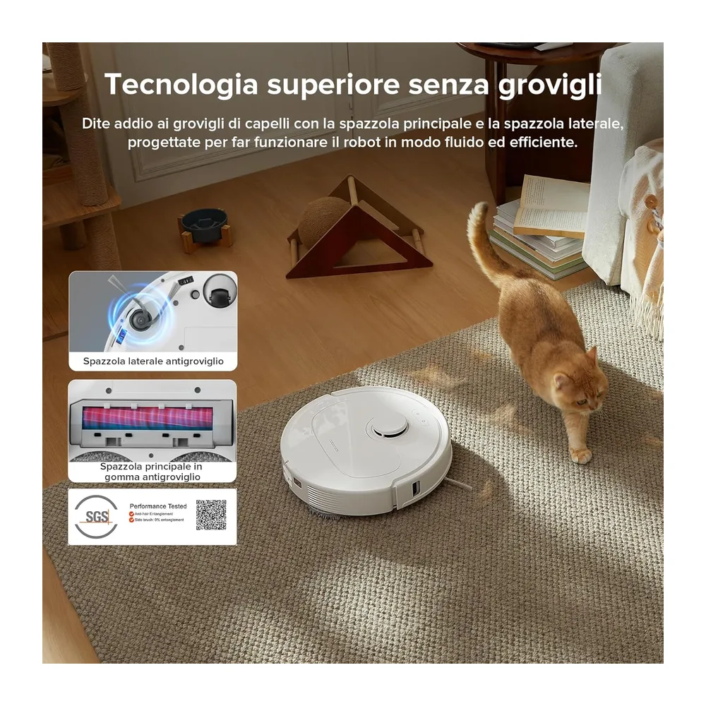 roborock Robot Aspirador QV 35A Set, Dos mopas giratorias elevables, Blanco — 5