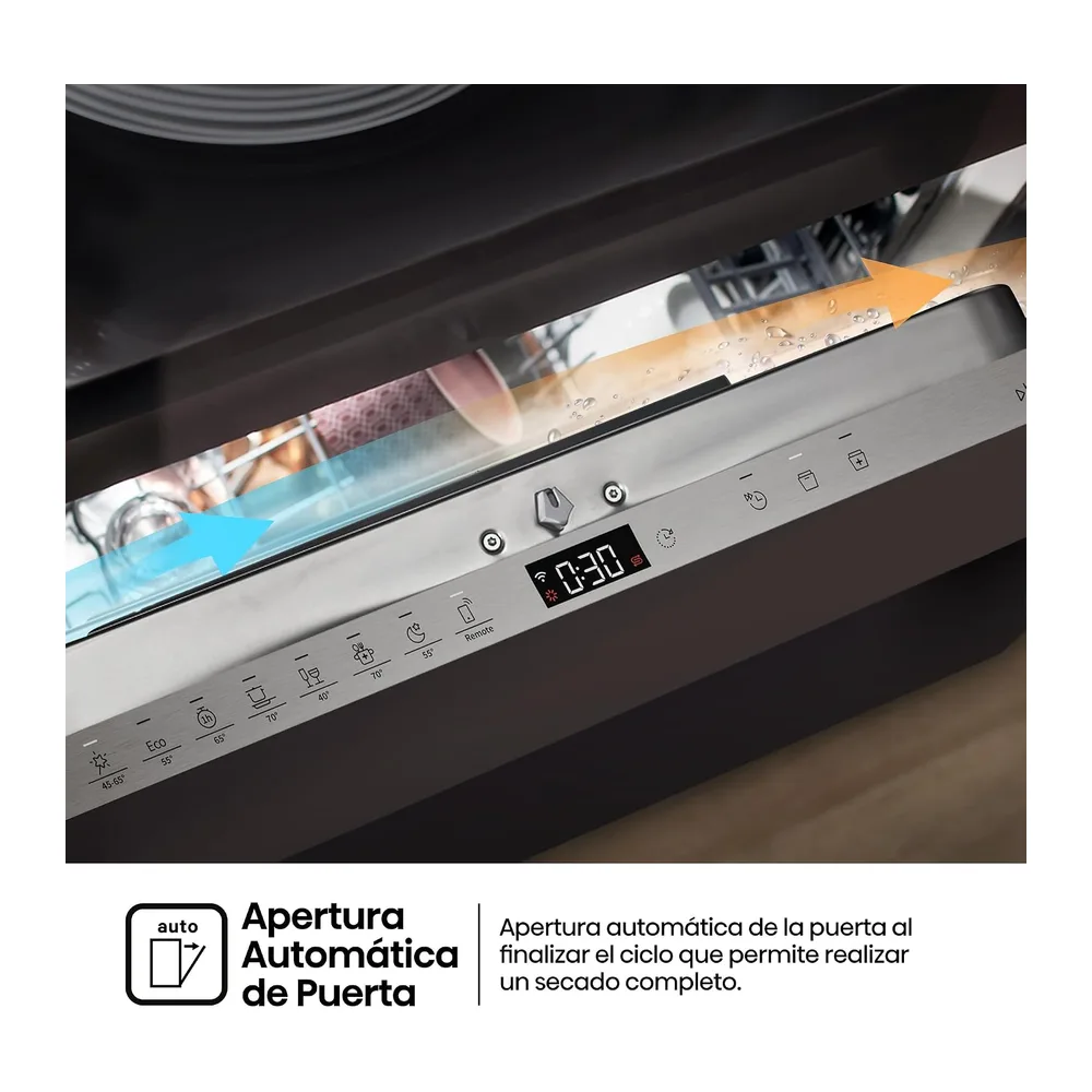 Hisense HV673A65 - Lavavajillas de Integración, Class A, Capacidad 16 Servicios, Alto 81.6cm x Ancho 59.8cm, — 4