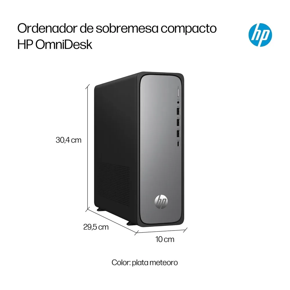 HP Ordenador de Sobremesa OmniDesk Slim (Intel Core i5-14400 — 3