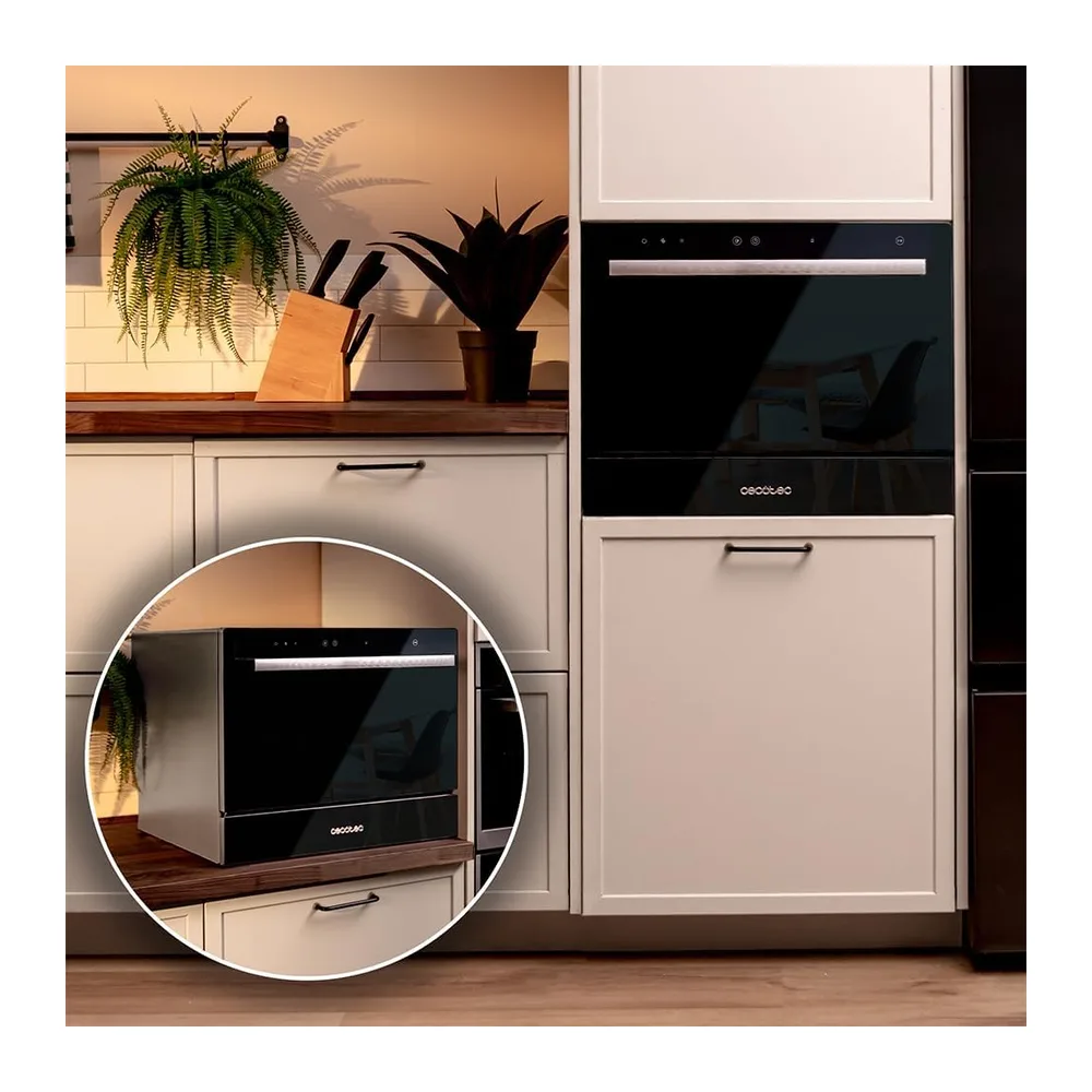 Cecotec Lavavajillas Compacto 6 Cubiertos Bolero Aguazero 2400 Black Glass. 1380W — 5