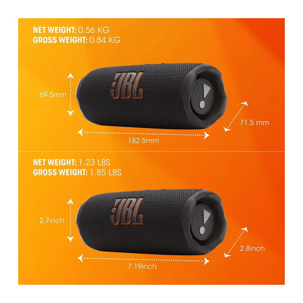 JBL Flip 7, Altavoz Bluetooth portátil inalámbrico Potente, 16h de batería, Resistente al Agua IP68, a Prueba — 6