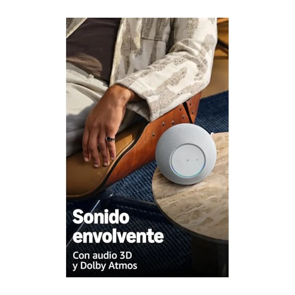 Amazon Echo Studio (última generación), diseño compacto, audio 3D inmersivo y Dolby Atmos, (grafito), con — 4