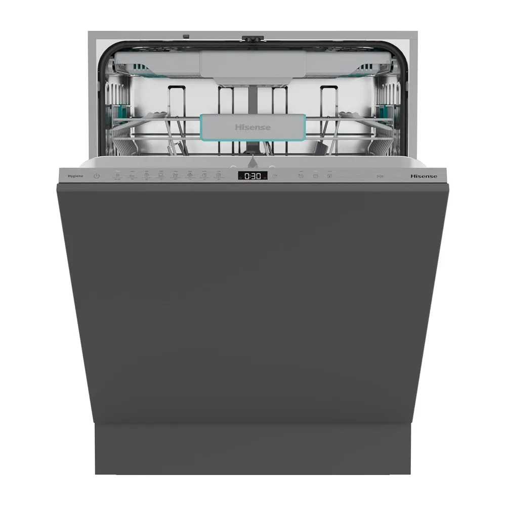 Hisense HV16A Lavavajillas, 16 cubiertos, 3 cestas, 8 programas, motor inverter, inicio diferido, total dry,