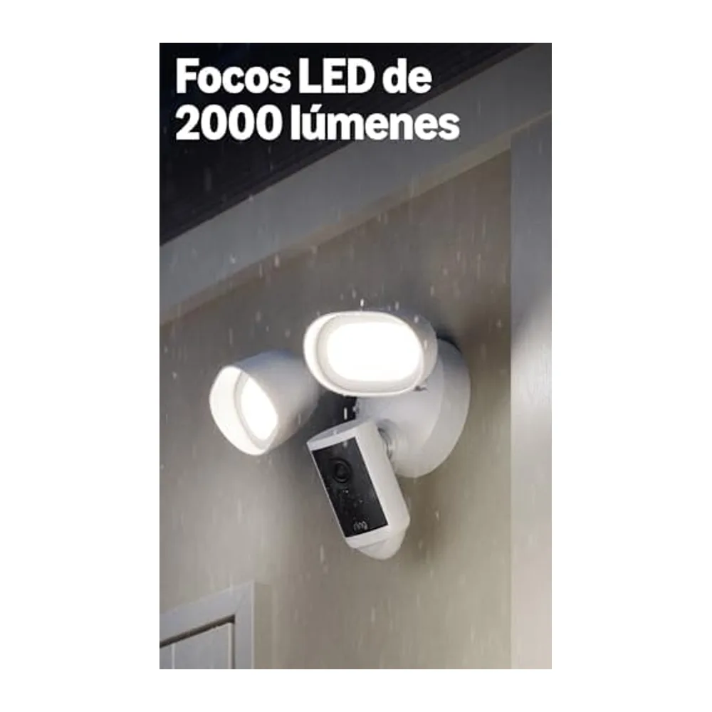 Ring Floodlight Camera 4K Pro, Cámara con focos (última generación), Cámara de seguridad exterior, Retinal — 4