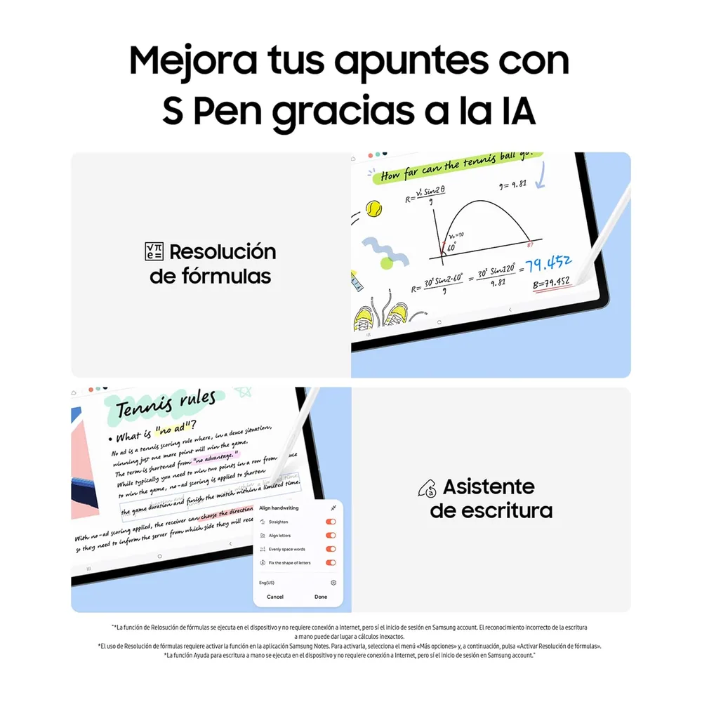 Samsung Galaxy Tab S10 FE 128GB, Tablet Android + S Pen, Galaxy AI, 8GB RAM, Pantalla de 10,9", Batería de — 3