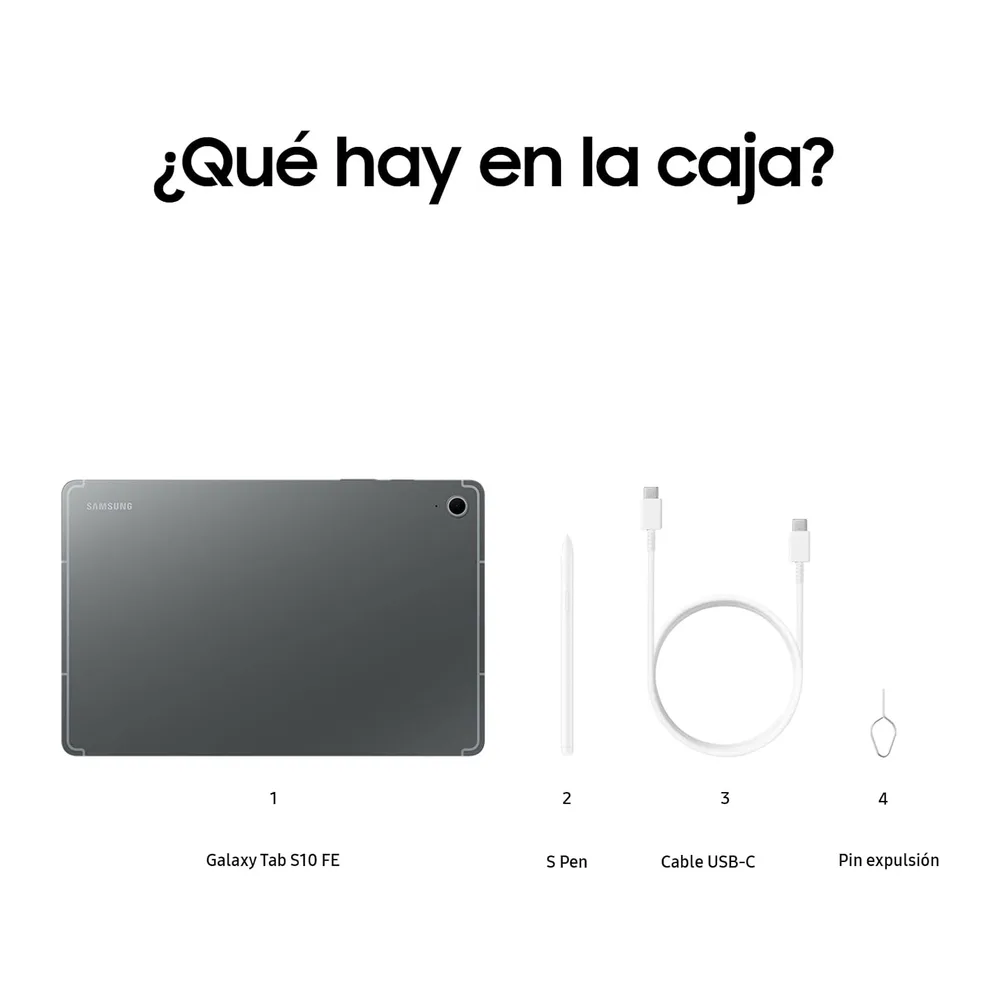Samsung Galaxy Tab S10 FE 128GB, Tablet Android + S Pen, Galaxy AI, 8GB RAM, Pantalla de 10,9", Batería de — 6