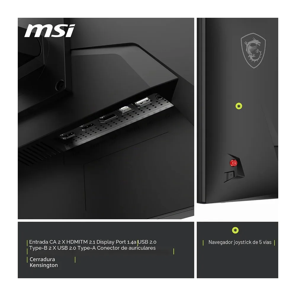MSI mag 272URDF E16 Monitor Gaming, 27-Inch, 4K UHD, 3840x2160, Rapid IPS, 0.5ms, DisplayHDR 400, Eye Care, — 6