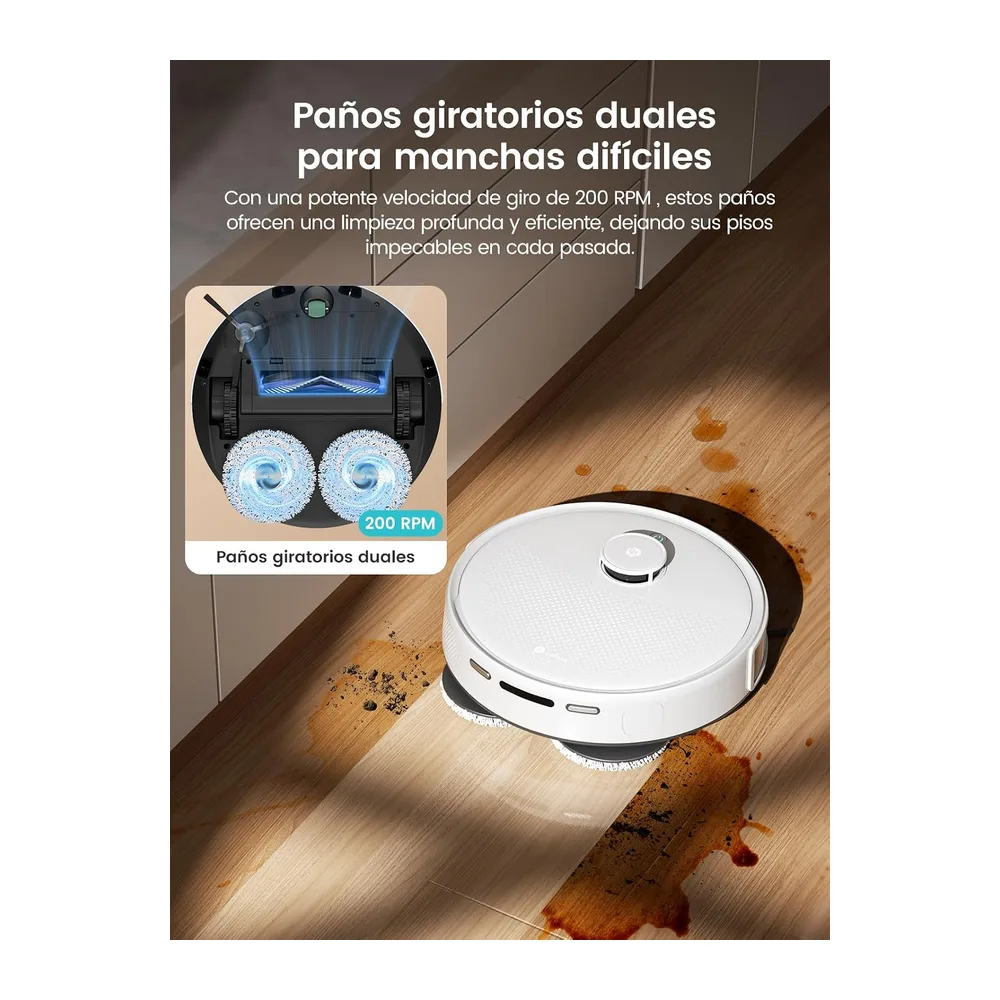 Lefant M3 Robot Aspirador y Fregasuelos, 12000Pa, Auto-Lavado/Secado,Blanco — 6