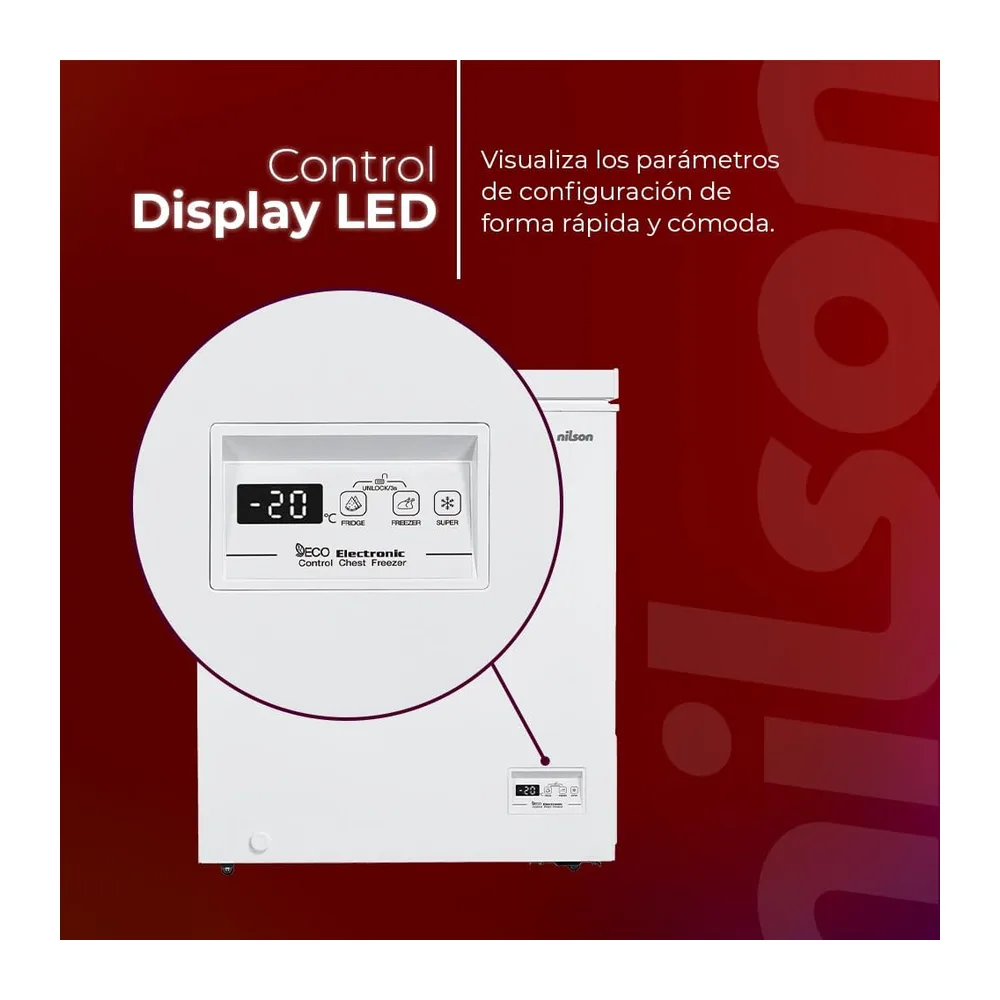 Nilson Congelador Horizontal Blanco NCH1500EDC. Capacidad 142 Litros — 2