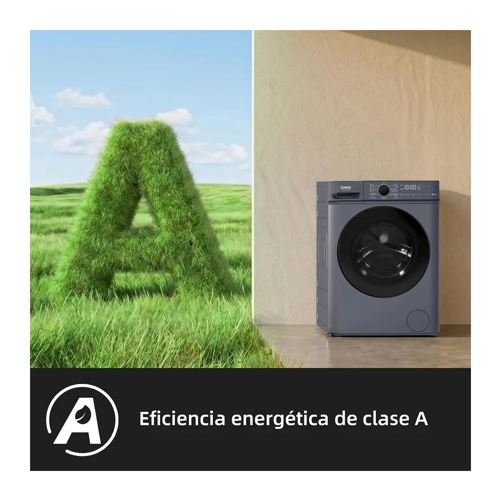 CHiQ 7kg Lavadora con Clase A y Ultra Estrecha Gris (CW07123863AX) [Clase de eficiencia energética A] — 6