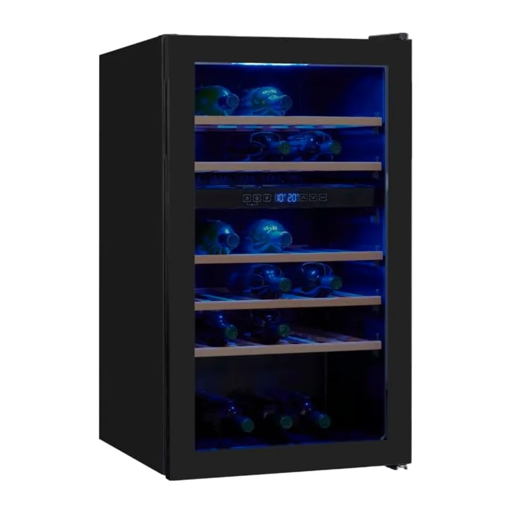 Exquisit® Vinoteca 45 Botellas 119L Negra Doble Zona 5-20°C LCD [Clase de eficiencia energética G] — 2