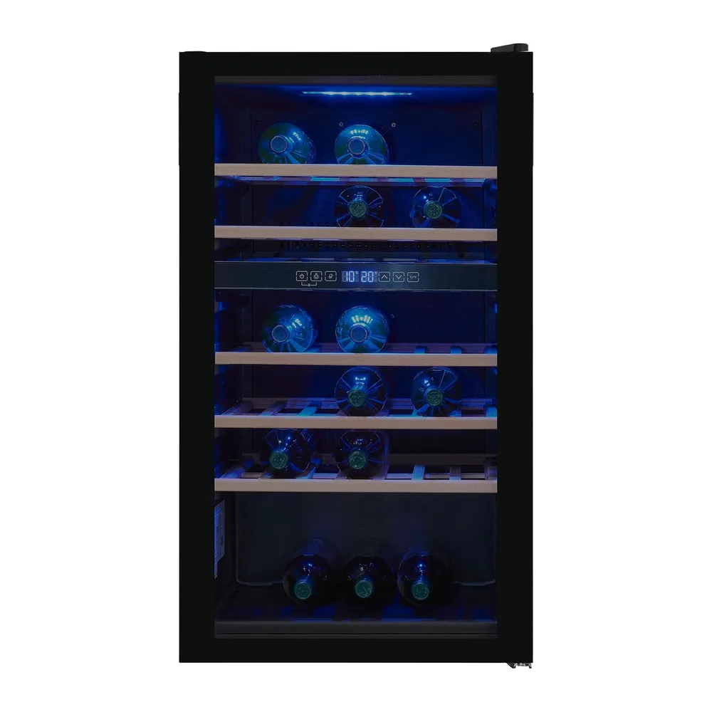 Exquisit® Vinoteca 45 Botellas 119L Negra Doble Zona 5-20°C LCD [Clase de eficiencia energética G] — 3