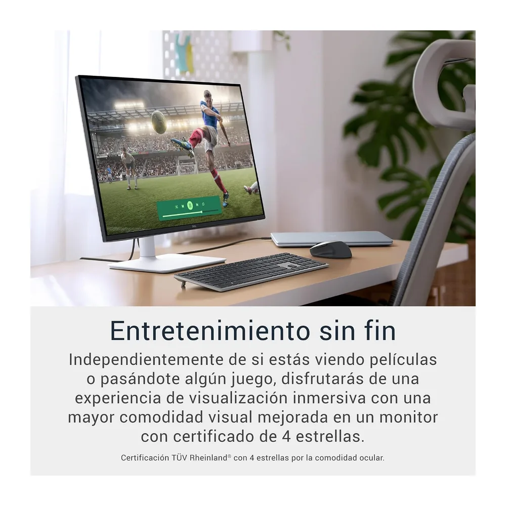 DELL 27 Plus Monitor - S2725QS, 4K UHD (3840x2160), 120Hz, IPS, 4ms, AMD FreeSync Premium, 99% sRGB, Ajuste — 2