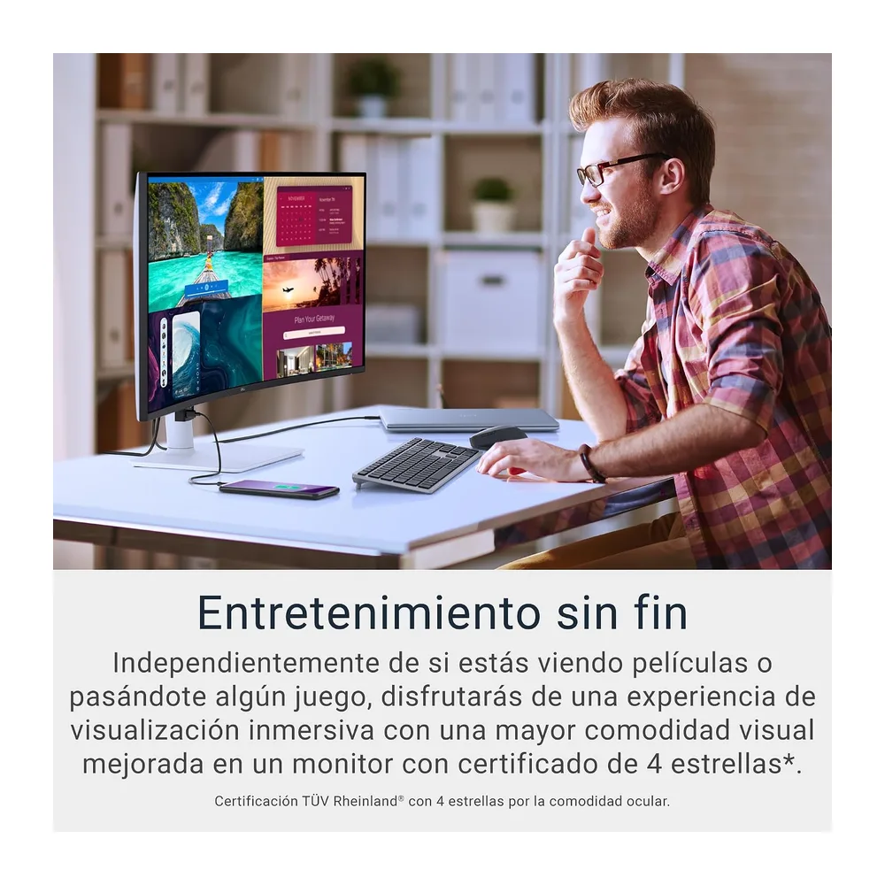 DELL 34 Plus USB-C Monitor - S3425DW, WQHD (3440x1440), 21:9 Curvo, 120Hz, VA, 1ms, AMD FreeSync Premium, — 2