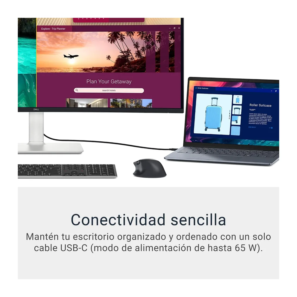 DELL 34 Plus USB-C Monitor - S3425DW, WQHD (3440x1440), 21:9 Curvo, 120Hz, VA, 1ms, AMD FreeSync Premium, — 6