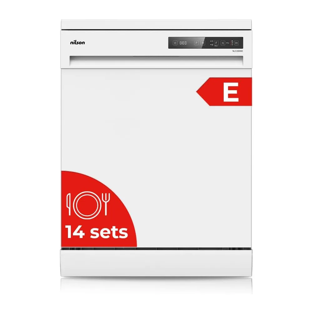 Nilson Lavavajillas 60cm Blanco NJ13600E. 1890W