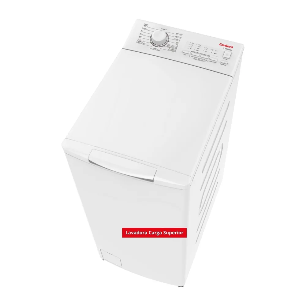 Corberó - Lavadora Carga Superior 6.5kg| CLACSM6524 | 1200 RPM | 16 Programas, Función Vapor, ECO, limpieza