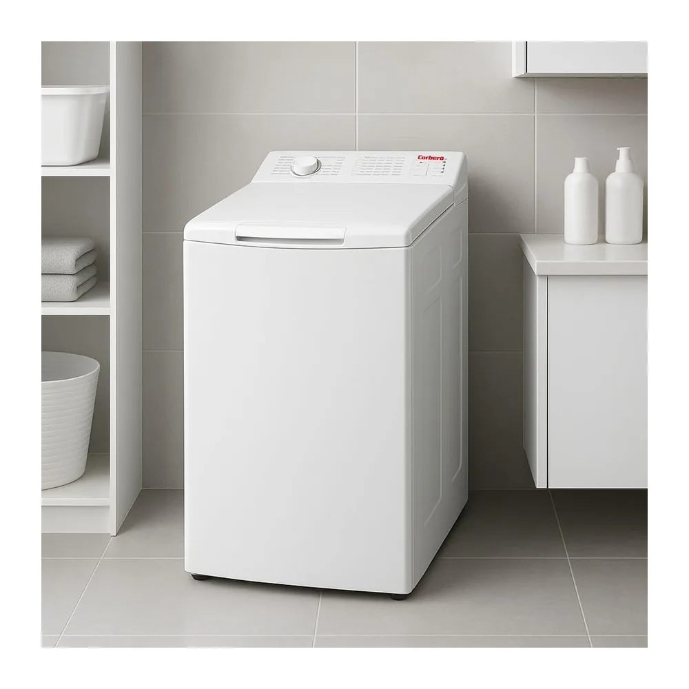 Corberó - Lavadora Carga Superior 6.5kg| CLACSM6524 | 1200 RPM | 16 Programas, Función Vapor, ECO, limpieza — 2