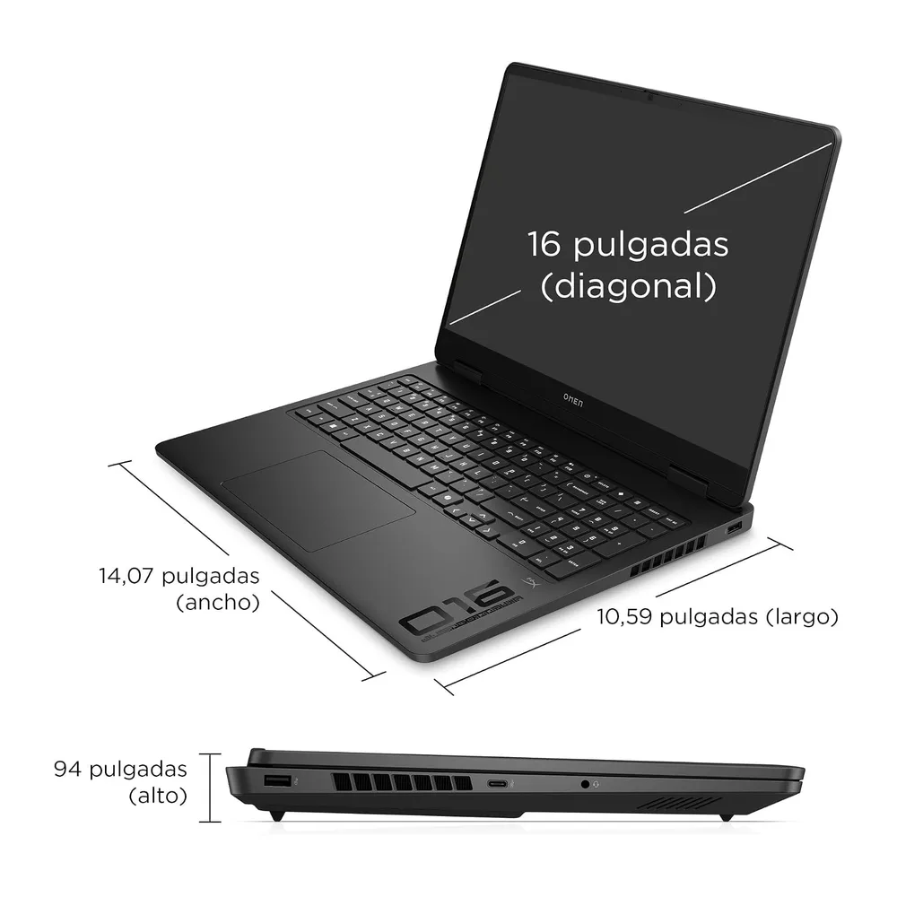HP OMEN 16-ap0000ns - Ordenador portátil Gaming 16" (AMD Ryzen AI 7 350, 32GB RAM, 1TB SSD, NVIDIA GeForce — 3