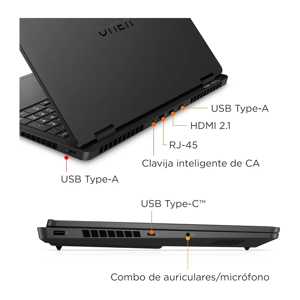 HP OMEN 16-ap0000ns - Ordenador portátil Gaming 16" (AMD Ryzen AI 7 350, 32GB RAM, 1TB SSD, NVIDIA GeForce — 4