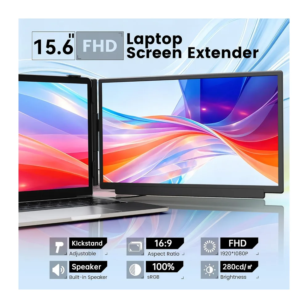 domyfan 15,6" Extensor de Pantalla Portátil para Laptop — 2
